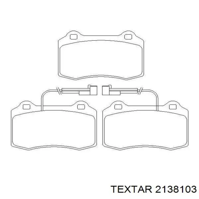 Передние тормозные колодки 2138103 Textar