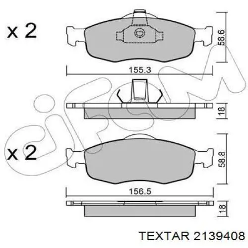 Тормозные колодки Textar 2139408