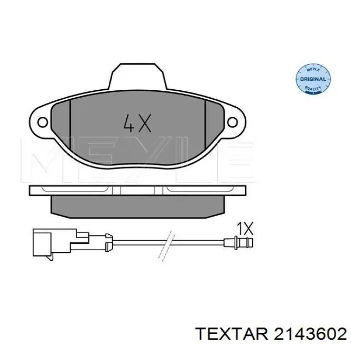 Колодки Textar 2143602 цена, от 19.50 USD