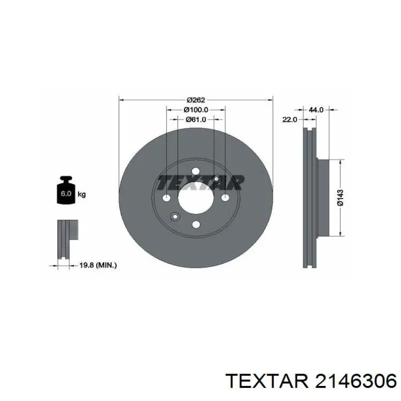 Тормозные колодки Textar 2146306