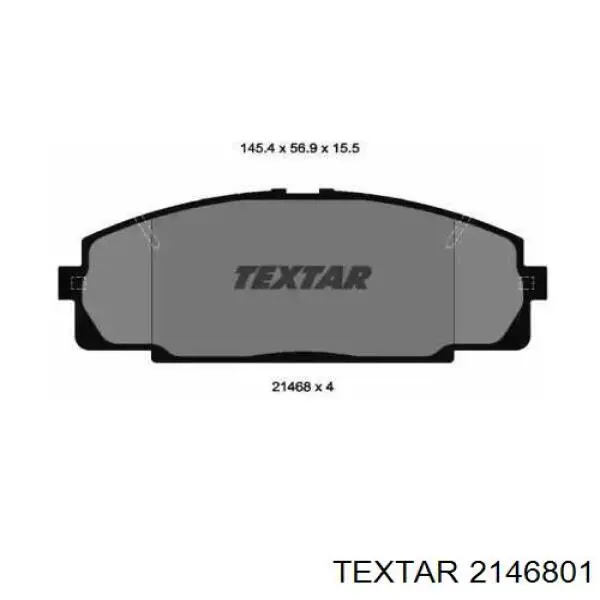 Передние тормозные колодки 2146801 Textar