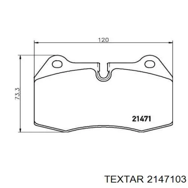 Передние тормозные колодки 2147103 Textar