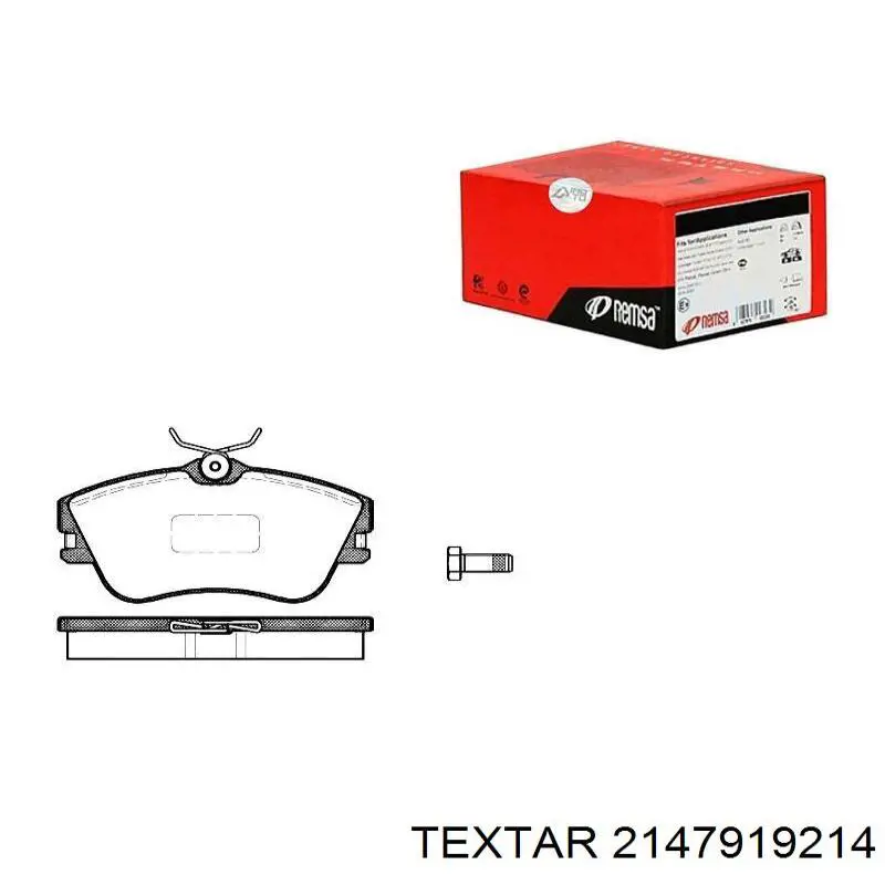Купить 2147919214 Textar Колодки тормозные