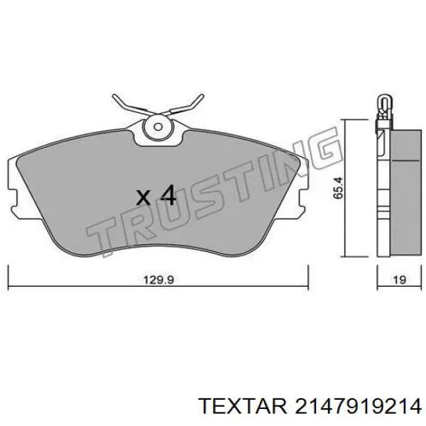 Колодки Textar 2147919214 цена, от 18.54 USD