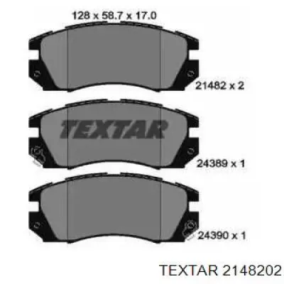 Передние тормозные колодки 2148202 Textar