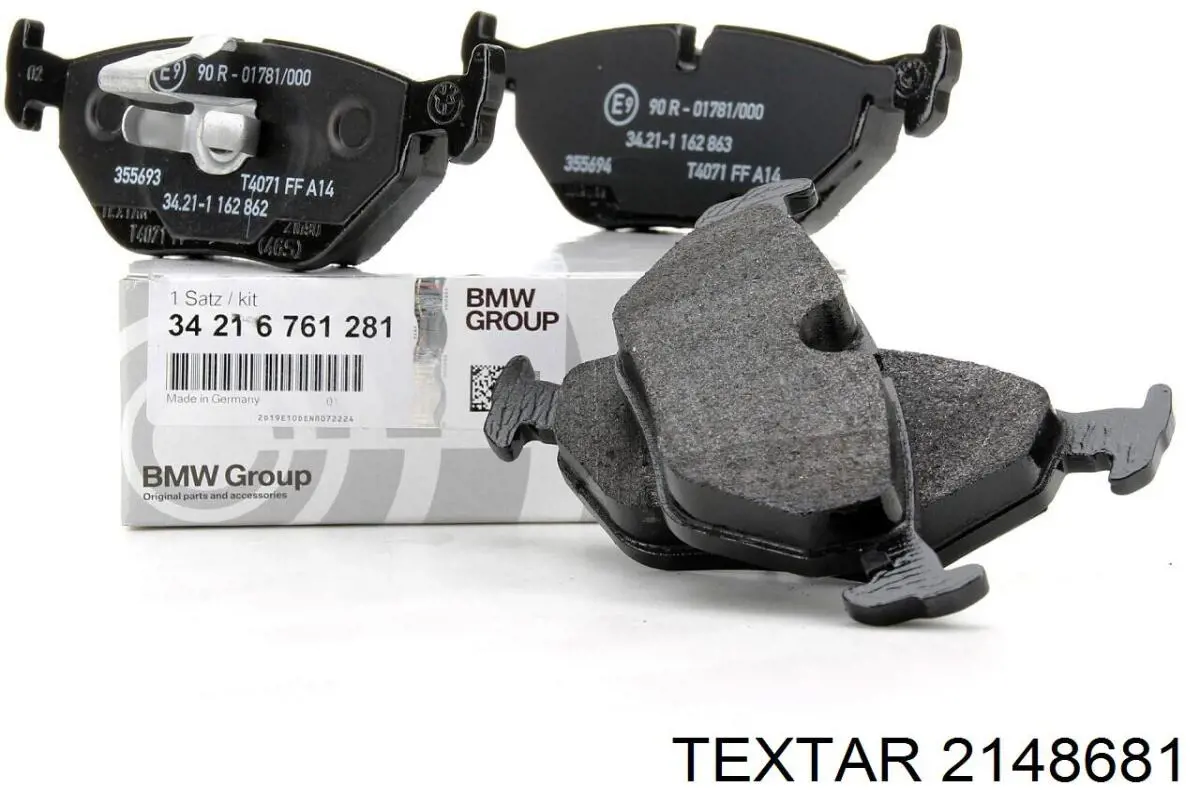Передние тормозные колодки 2148681 Textar