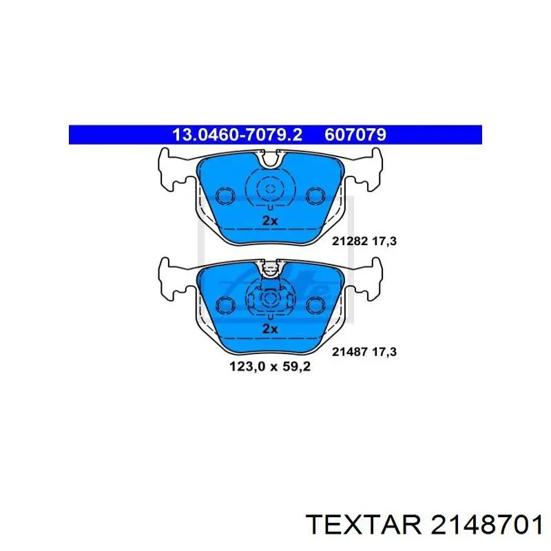 2148701 Textar Колодки тормозные дисковые комплект
