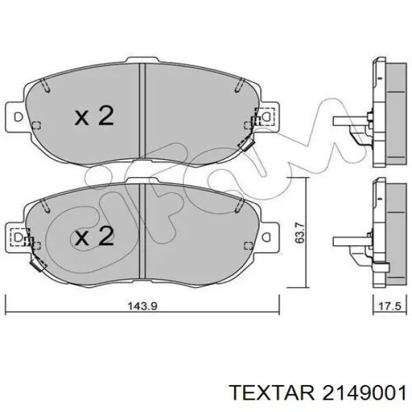 Купить 2149001 Textar Колодки тормозные