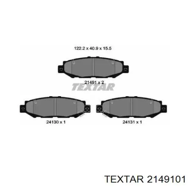 Задние тормозные колодки 2149101 Textar