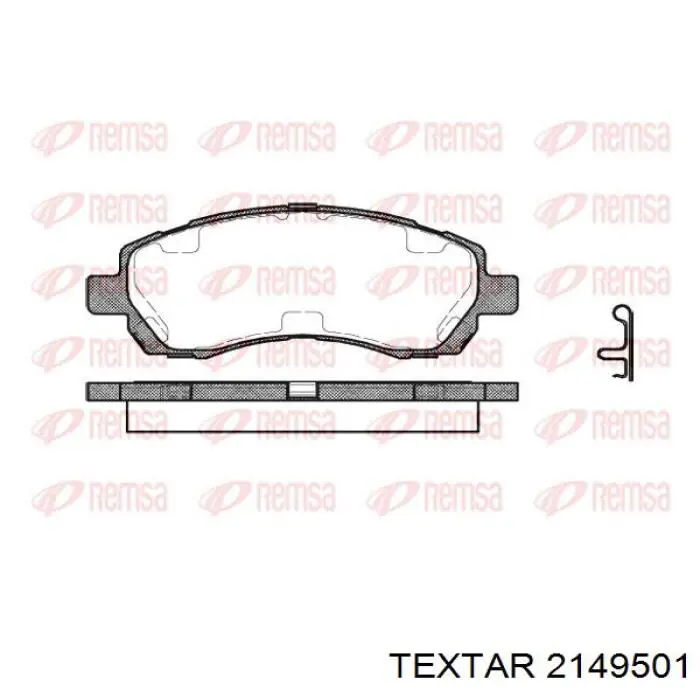Передние тормозные колодки 2149501 Textar