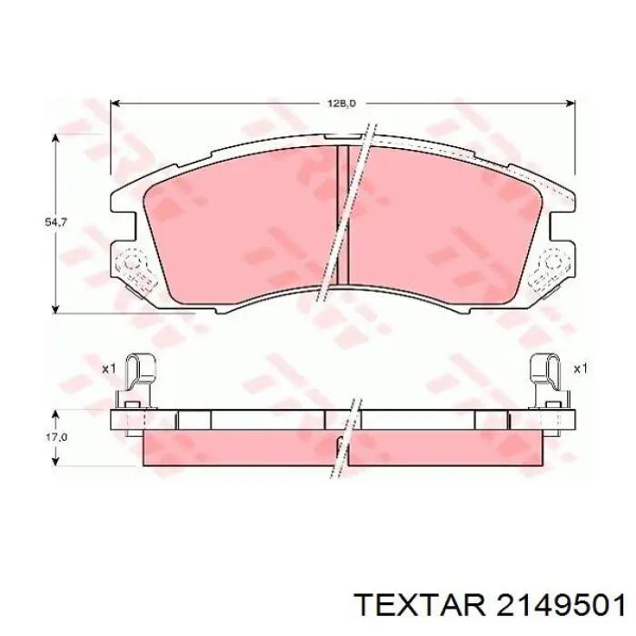 Колодки Textar 2149501 цена, от 15.20 USD
