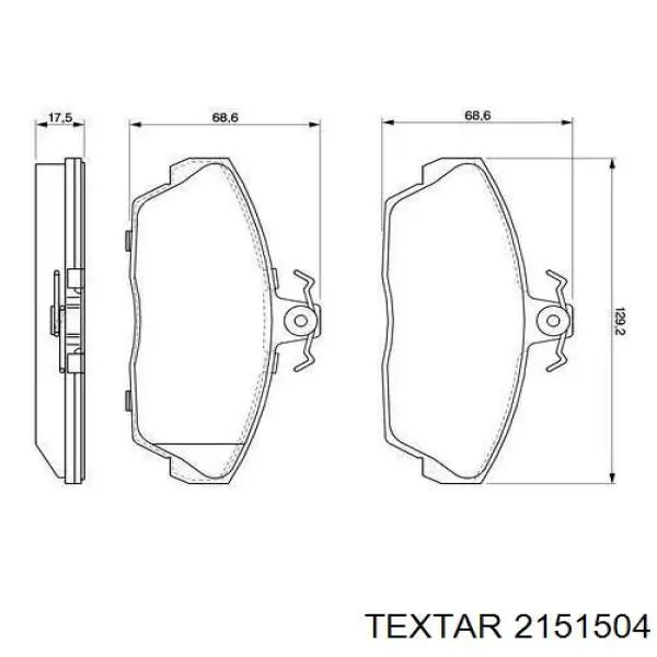 Тормозные колодки Textar 2151504