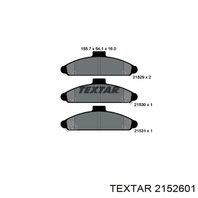 Купить 2152601 Textar Колодки тормозные