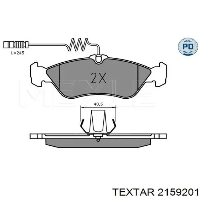 2159201 Textar Колодки тормозные дисковые комплект