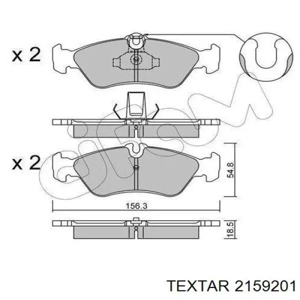 Купить 2159201 Textar Колодки тормозные задние, дисковые