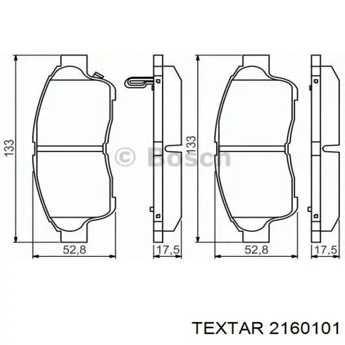Купить 2160101 Textar Колодки тормозные