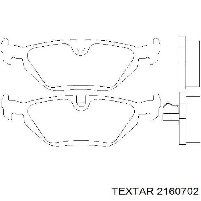 Купить 2160702 Textar Колодки тормозные задние, дисковые