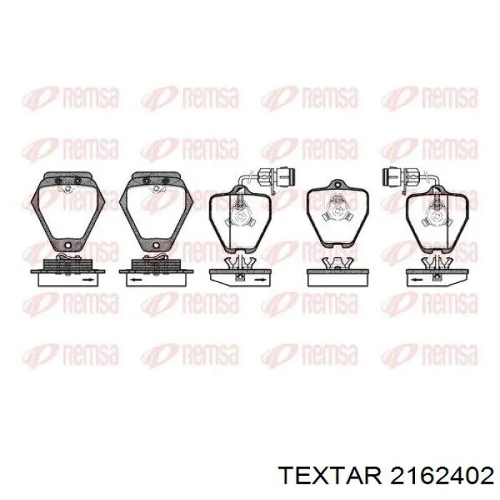 2162402 Textar Колодки передние