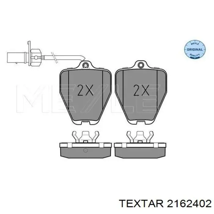 Передние тормозные колодки 2162402 Textar