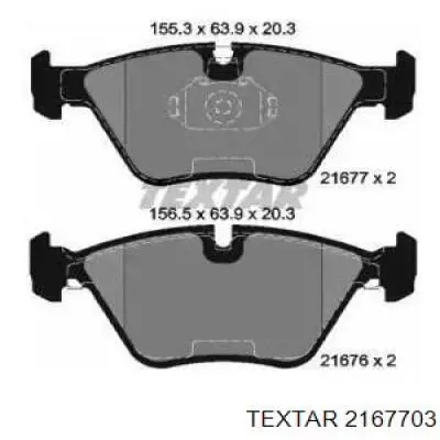 Pastillas de freno delanteras 2167703 Textar