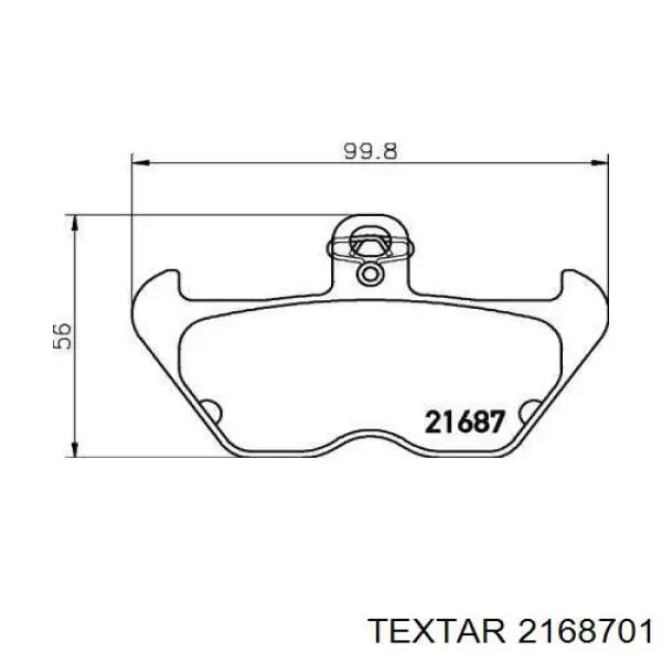 Передние тормозные колодки 2168701 Textar