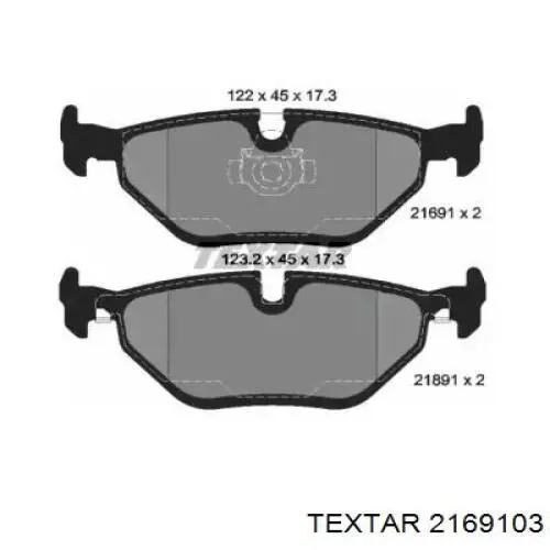 Задние дисковые колодки Textar 2169103