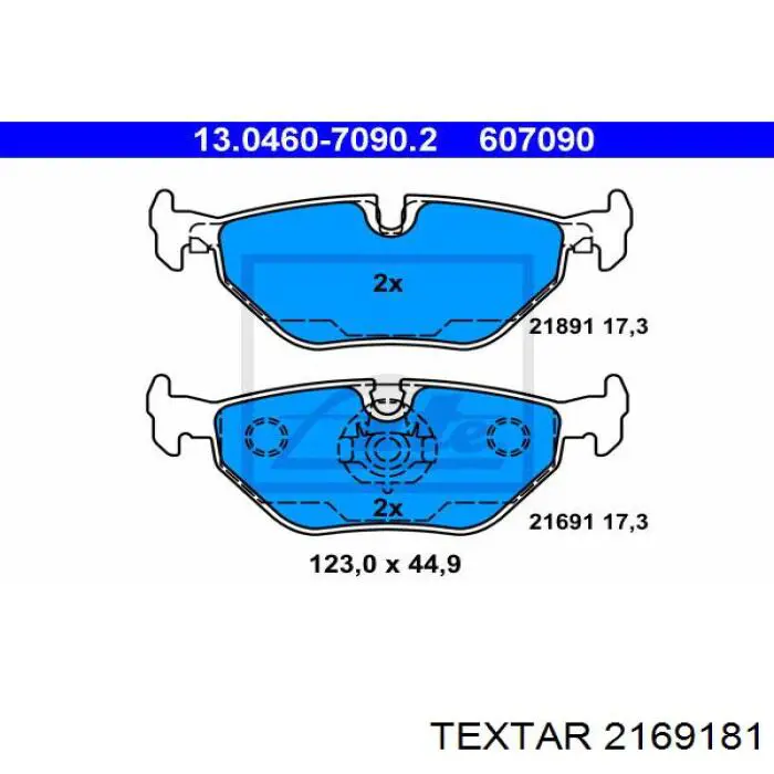 Колодки дисковые  Textar 2169181 цена, от 17.99 USD
