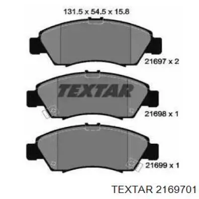 Колодки Textar 2169701 цена, от 19.51 USD
