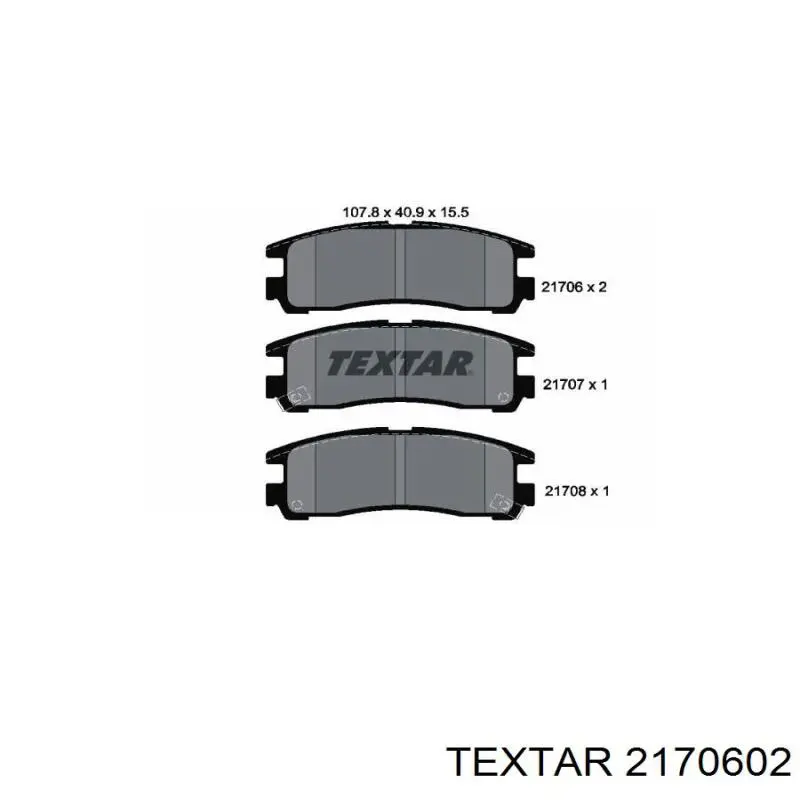 Купить 2170602 Textar Колодки тормозные задние, дисковые