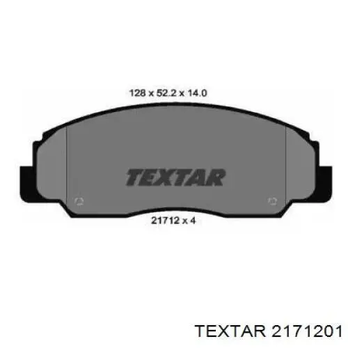 Передние тормозные колодки 2171201 Textar