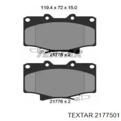 Передние тормозные колодки 2177501 Textar