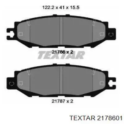 Задние тормозные колодки 2178601 Textar