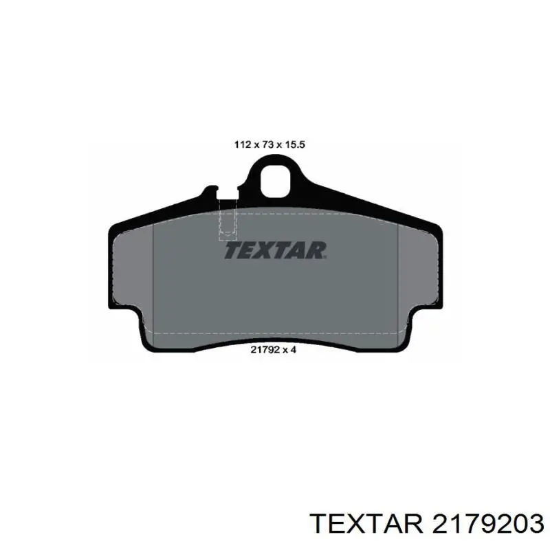 Задние тормозные колодки 2179203 Textar