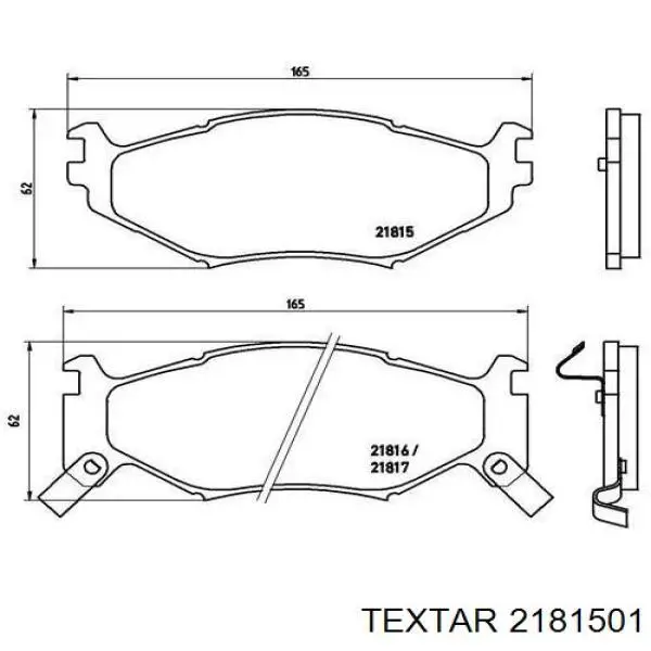 Колодки Textar 2181501 цена, от 37.37 USD