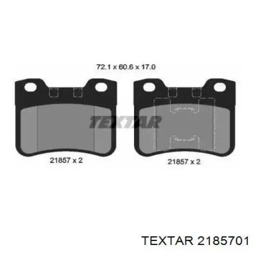 Передние тормозные колодки 2185701 Textar