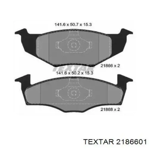 Передние тормозные колодки 2186601 Textar