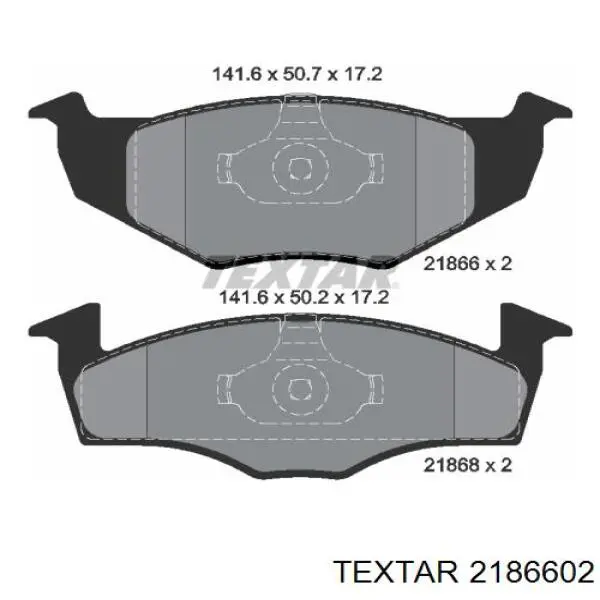 Передние тормозные колодки 2186602 Textar