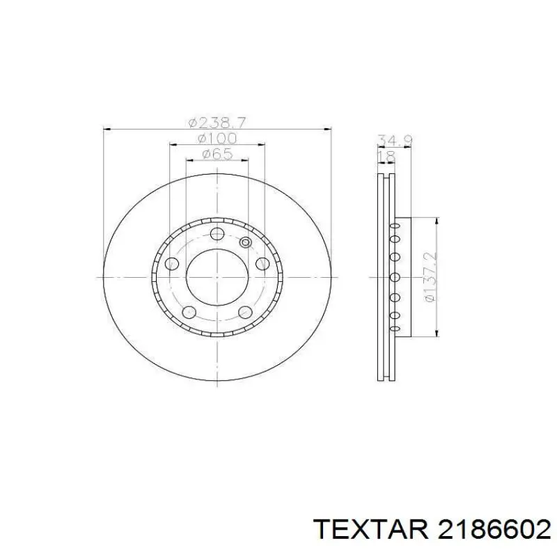Тормозные колодки Textar 2186602
