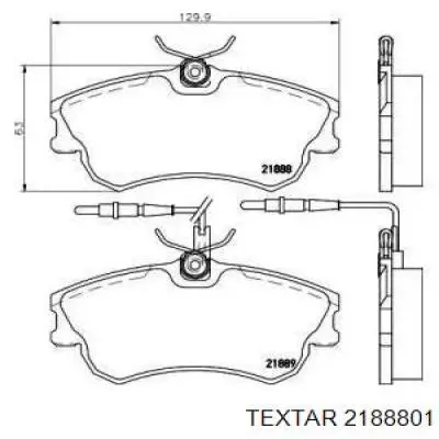 Передние тормозные колодки 2188801 Textar