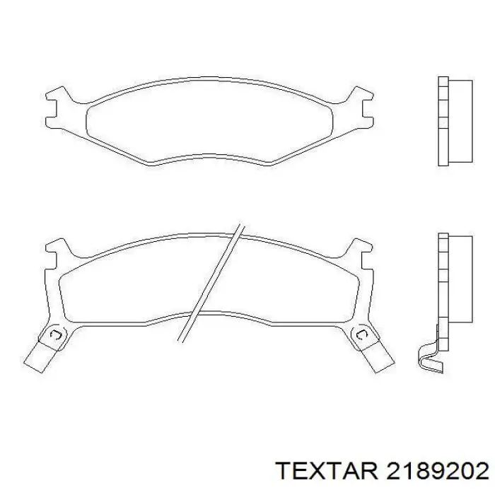 Передние тормозные колодки 2189202 Textar