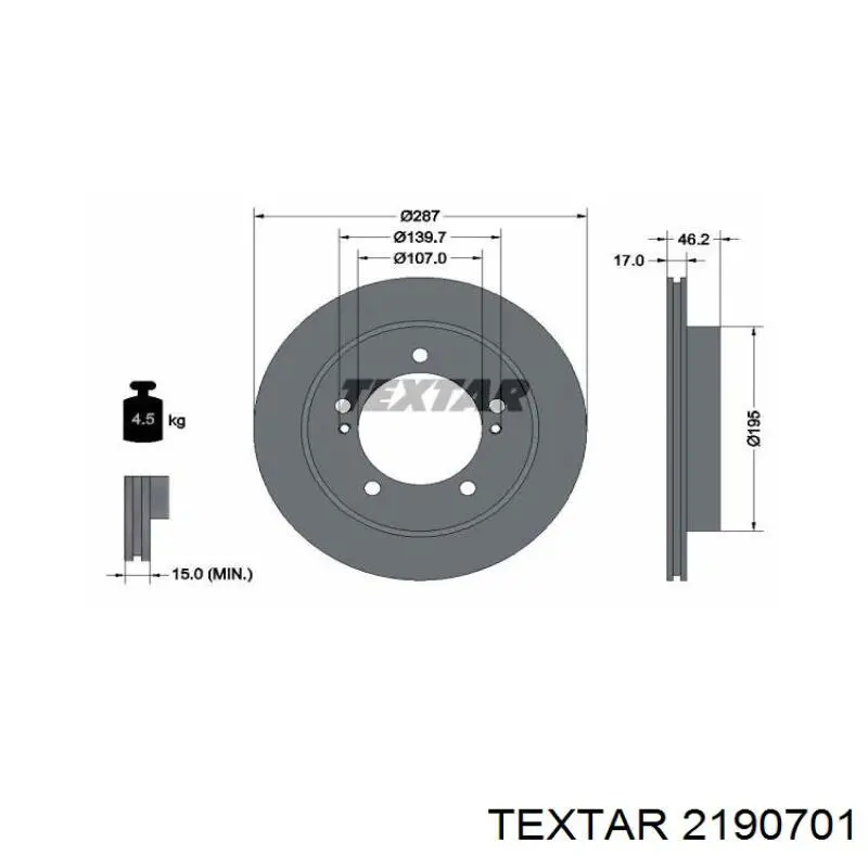 Купить 2190701 Textar Колодки тормозные