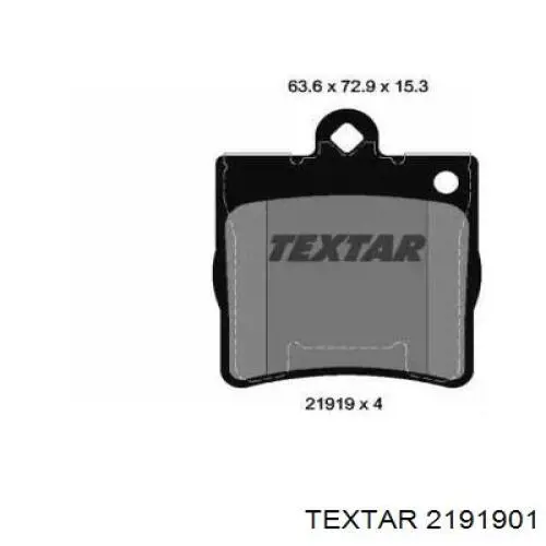 Задние тормозные колодки 2191901 Textar