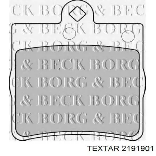 Купить 2191901 Textar Колодки тормозные задние, дисковые