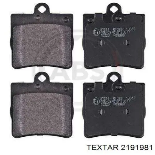 Купить 2191981 Textar Колодки тормозные задние, дисковые