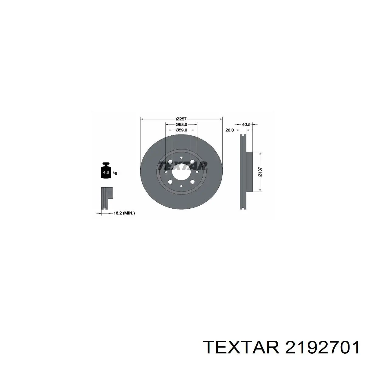 Колодки Textar 2192701 цена, от 24.57 USD