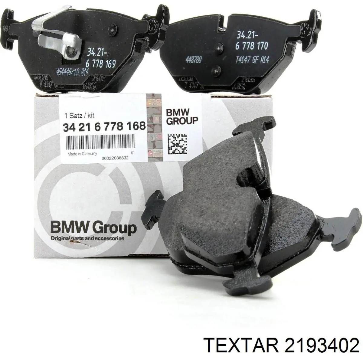 Купить 2193402 Textar Колодки тормозные задние, дисковые