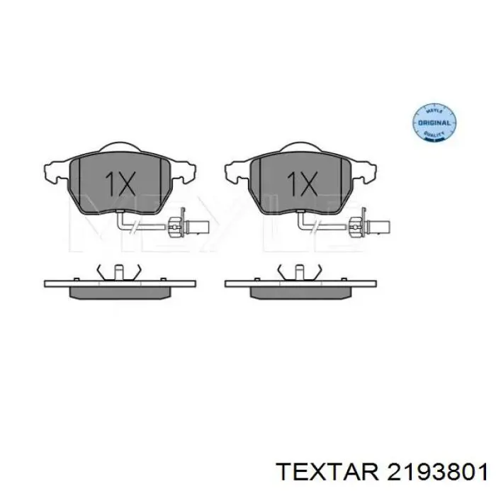Передние тормозные колодки 2193801 Textar