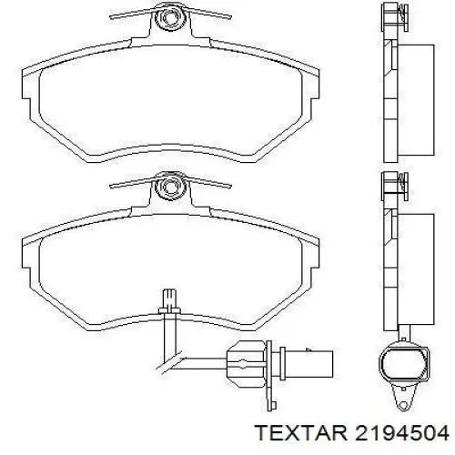 Передние тормозные колодки 2194504 Textar