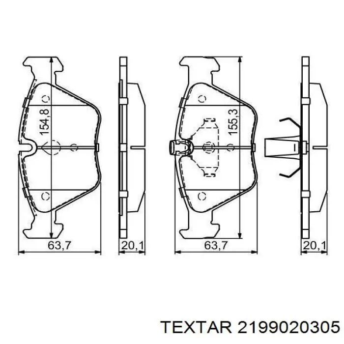 Купить 2199020305 Textar Колодки тормозные