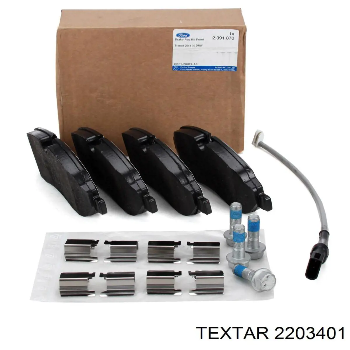 Передние тормозные колодки 2203401 Textar